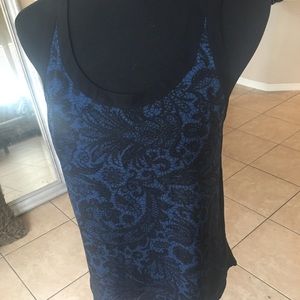 EXPRESS - Black & Navy Print Tank Top - Size S